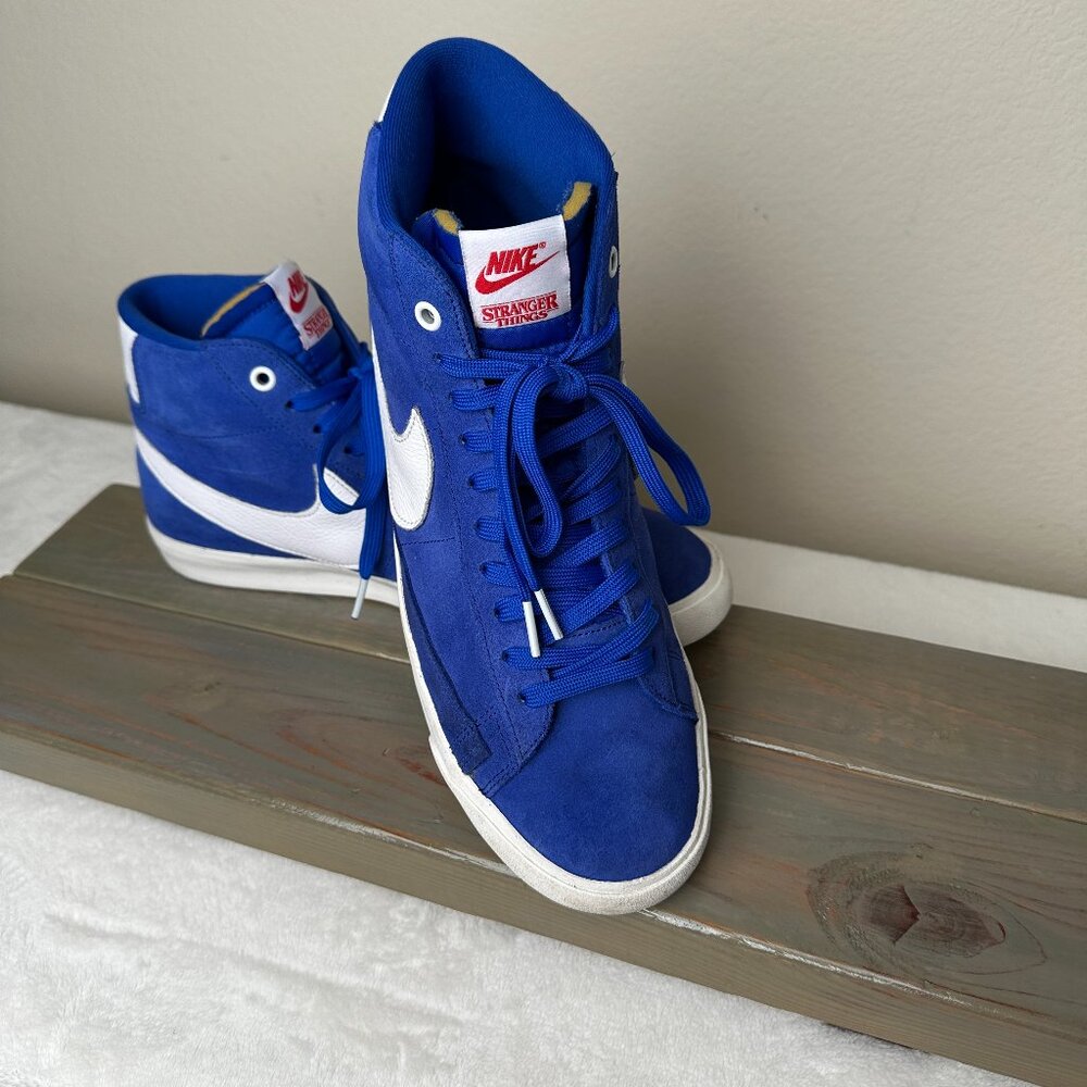 Nike Blazer Mid Stranger Things Hawkins High Blue White 1985 – Size 10.5